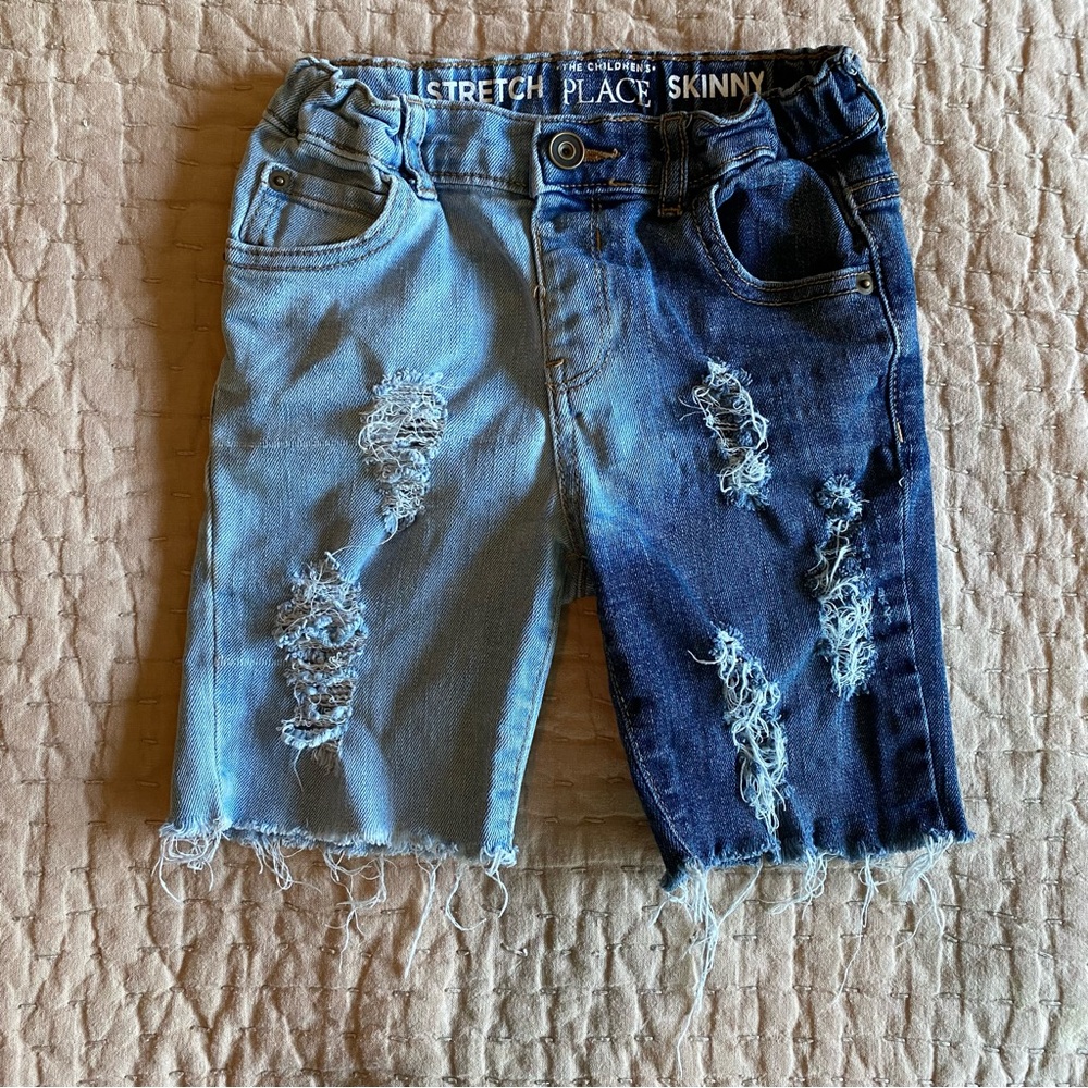 Five7Denim Distressed Denim Shorts - Kids Size 4